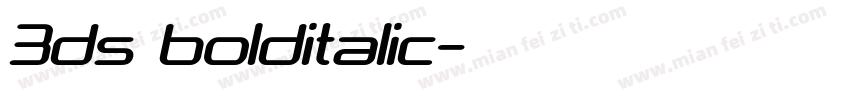 3ds bolditalic字体转换